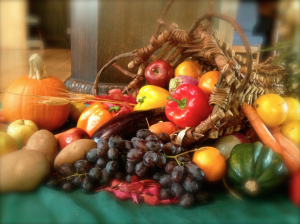 Fruits kept in a basket